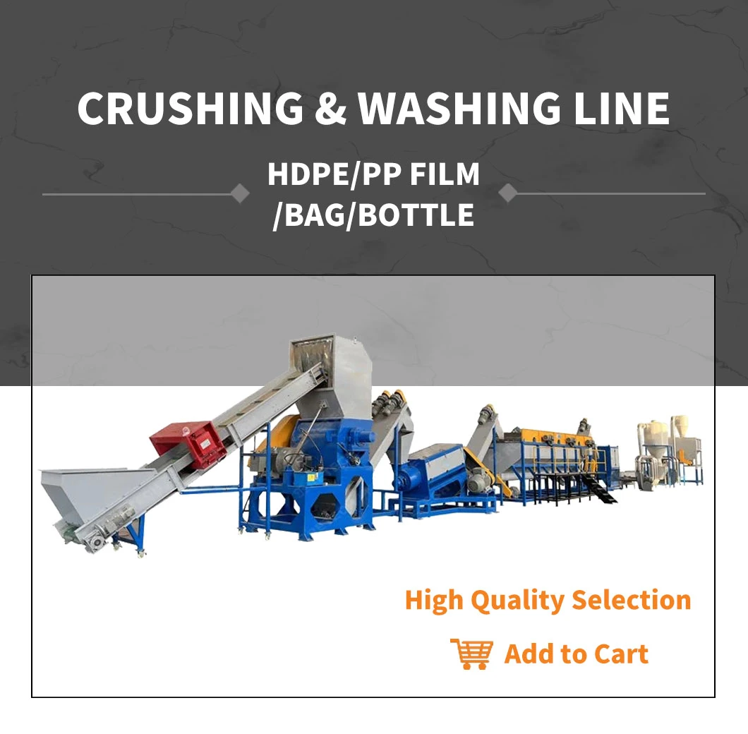 Waste PE Film Recycling Plant/Plastic Recycling Agriculture LDPE Black Film Crushing Washing Drying Equipment