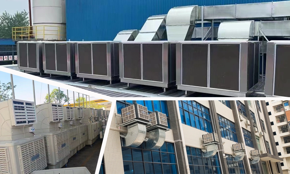 Two Heads Pure Copper Motor Stainless Steel Wall-Mounted Environmental Protection Air-Conditioning Plant Refrigeration Equipment
