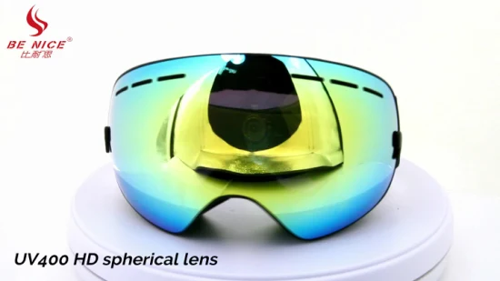 Benice Snow Goggle Snow 4600 Occhiali da sci con lenti PC a doppio strato per bambini Occhiali da sci personalizzati con rivestimento a specchio